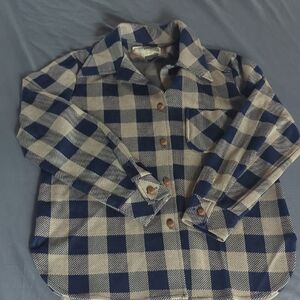 Islander Blue and Tan Button Down Shirt with Relaxed Fit